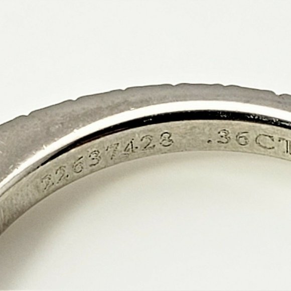 Tiffany & Co. Platinum Diamond Engagement Ring - Picture 6 of 9